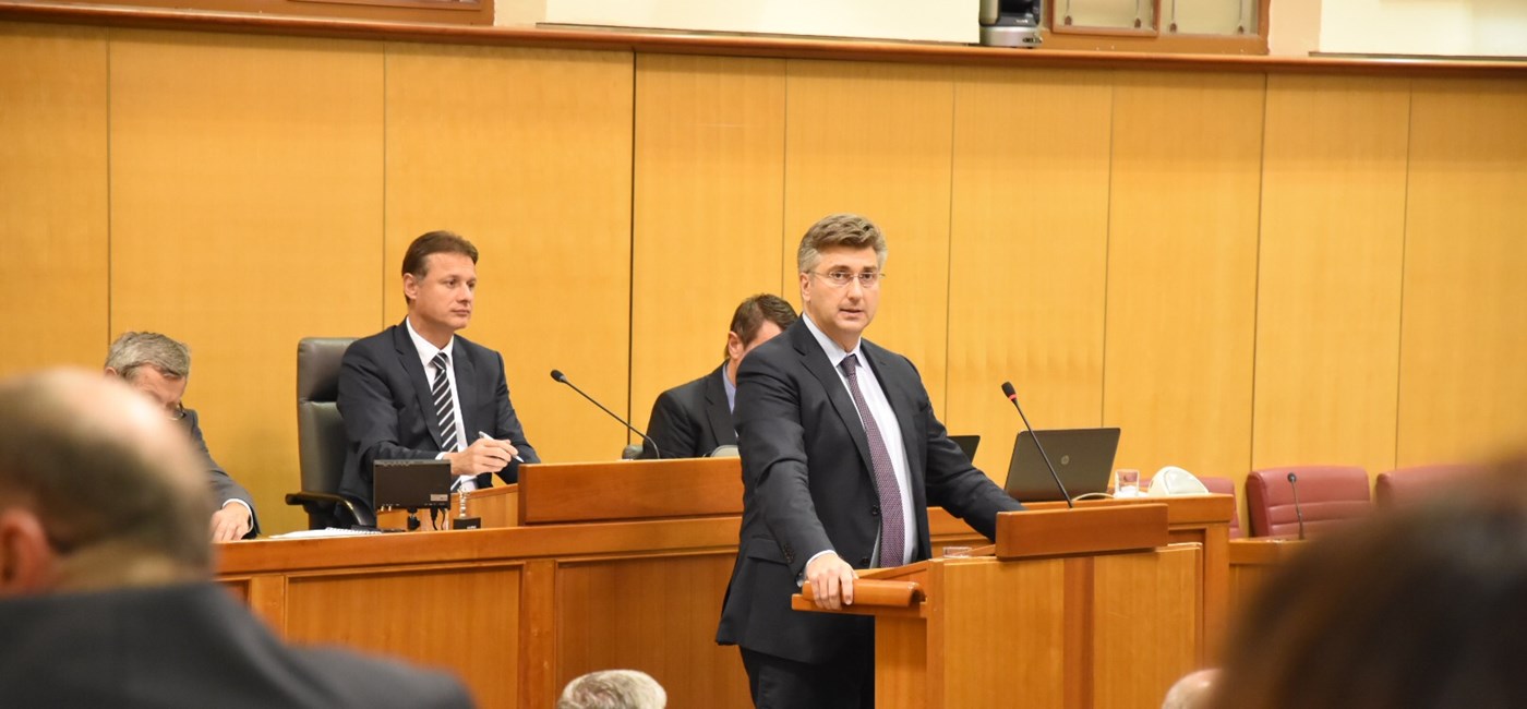 Predsjednik Vlade predstavio Hrvatskom saboru izvješća sa sastanaka Europskog vijeća u Tallinnu i Bruxellesu 